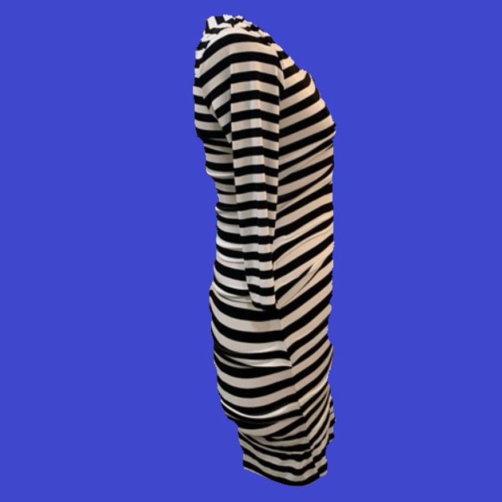 SOLD - Nicole Miller Ruched Jersey Fitted Stretchy Dress - Picture 8 of 16